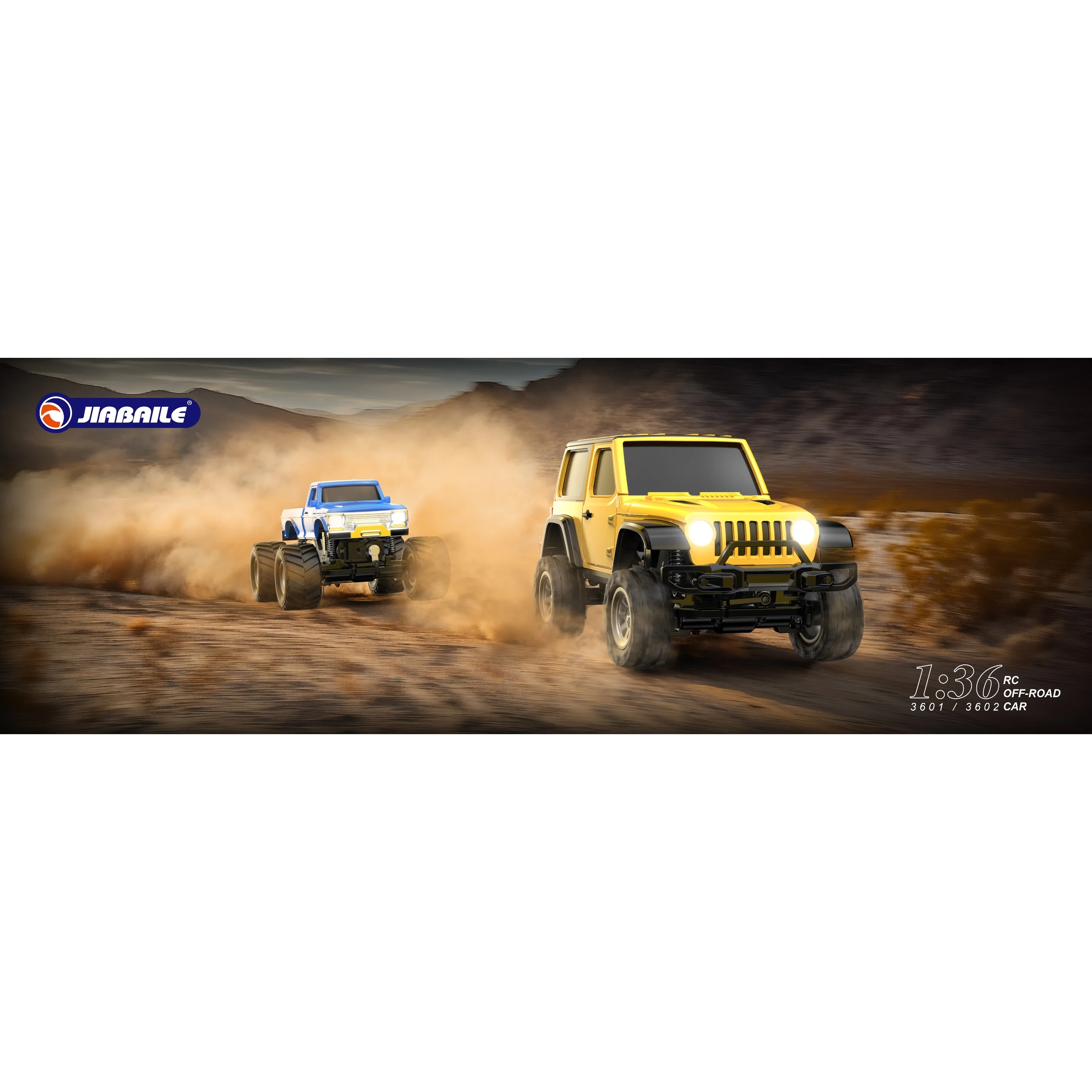 Cingolato Radiocomando JABAILE 3602 1/36 4WD Fuoristrada LED Blu RTR