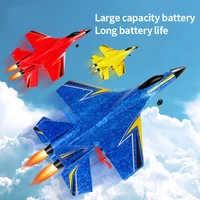 RC Plane SU27 2.4G With LED Lights Aircraft Remote Control Flying Model Glider EPP Foam Toys Airplane For Children Gifts rc rtf 2