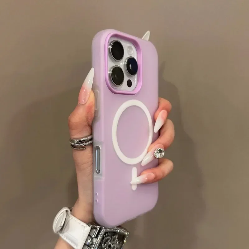 รูปสินค้า เคส iPhone Magsafe ดีไซน์ Candy Color ชาร์จไร้สายได้