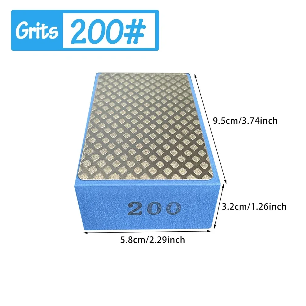 Tampons De Polissage à La Main Diamantés Professionnels Bloc De Meulage Pour Carreaux De Verre Disque De Ponçage Abrasif