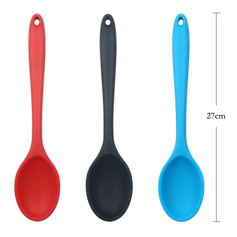 Large Silicone Spoon Kitchen Cooking Spoon Lale Long Handle Silicone for Mixing Stirring Serving Cooking Utensils