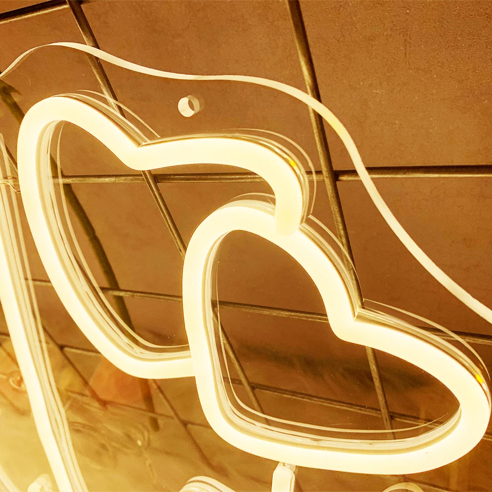 Heart With Arrow Fall In Love Flex Silicone LED Neon Sign