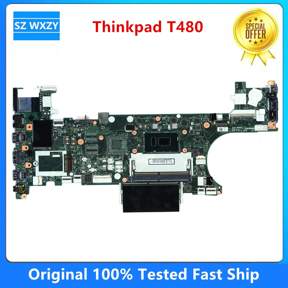 Para Lenovo Thinkpad T480 placa base de computadora portátil con I5 ...