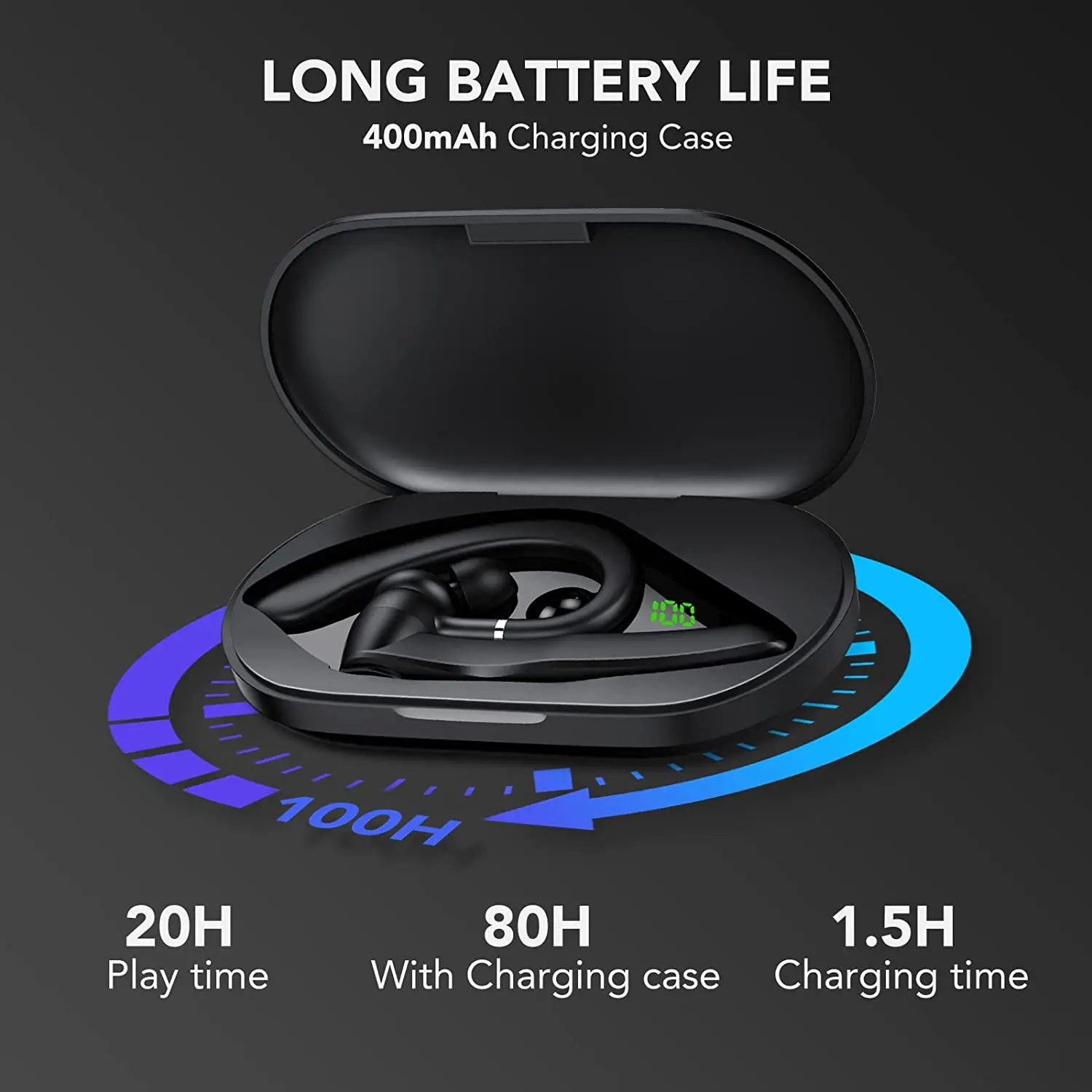 Newest Bluetooth 5.3 Handsfree Earphones Wireless Bussiness Headphone Noise Canceling Headset With Mic For Driver Charging BOX