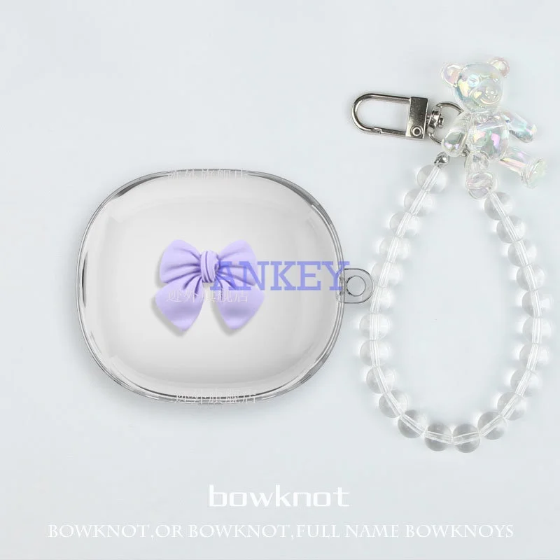 Чехол для Baseus Encok WM01 Plus WM02 + прозрачные фиолетовые Искусственные Силиконовые Наушники мягкая оболочка для наушников