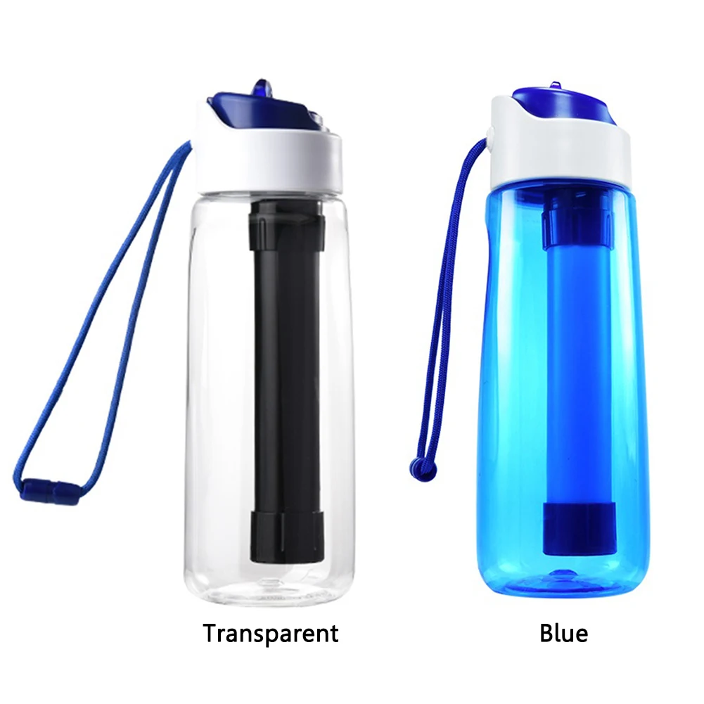 Description Picture 5 of item750ml Straw Filter Cup Portable Camping Survival Water Purifier Drinking Bottle