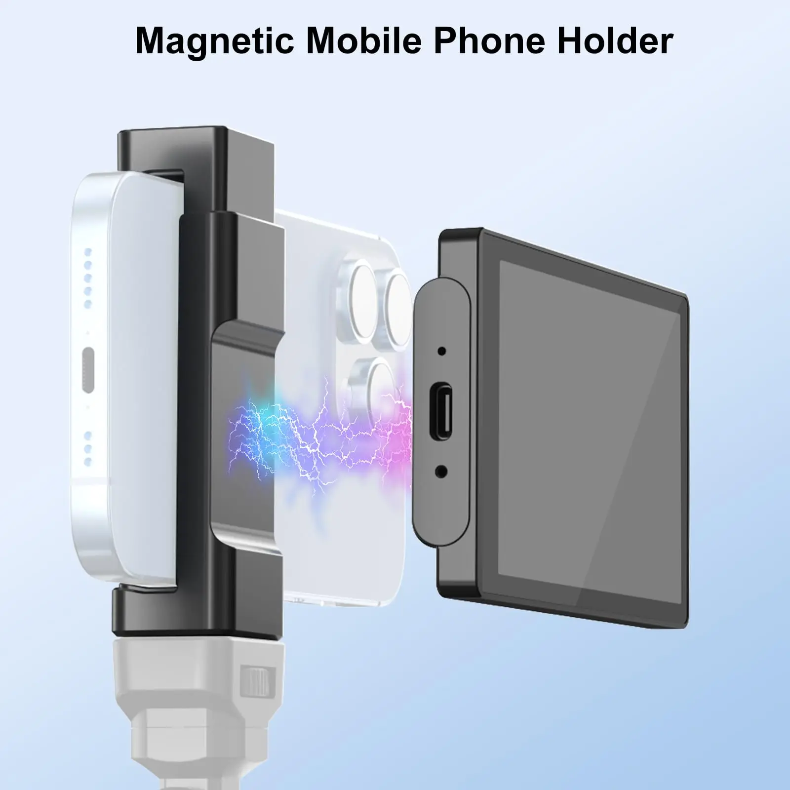 Vlog Selfie Phone Screen Portable Monitor for iPhone15 pro max 13 12 Selfie Vlog Live Stream