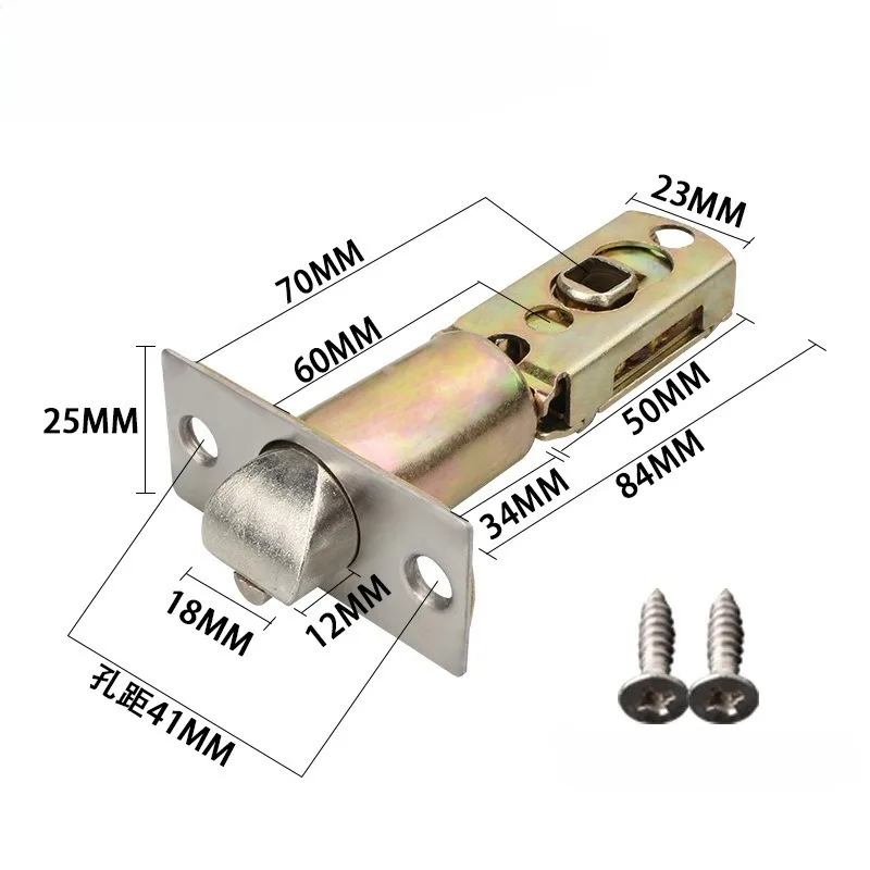 Tubular Lock for Privacy and Access, Replacement Entrance Lock with Adjustable Lock Lever Door Handle, Internal Door Handle