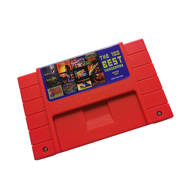 Super 100 In 1 Game Cartridge 16 Bit Snes Ntsc For Multicart Usa