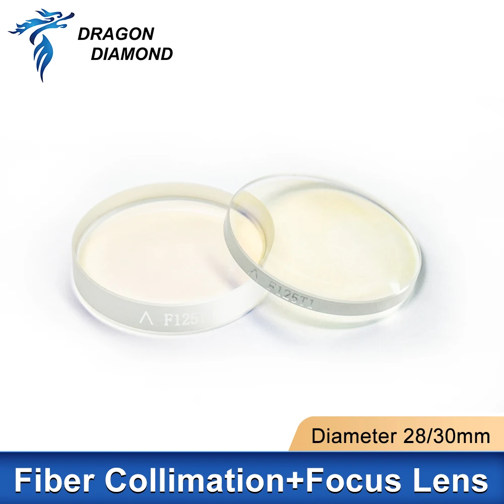 

2 Pcs Raytools Collimating Focusing Lens D28 D30 Quartz Fused Silica For Raytools Hans Laser Head Fiber Laser 1064nm