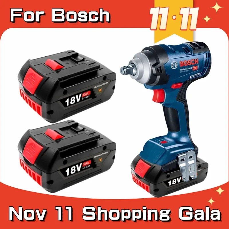 

New For BOSCH 18V 10AH LITHIUM-ION BATTERY GBA 18V 10AH 18V Professional GBA GSR GSB BAT618 BAT609 w/Fuel Guage