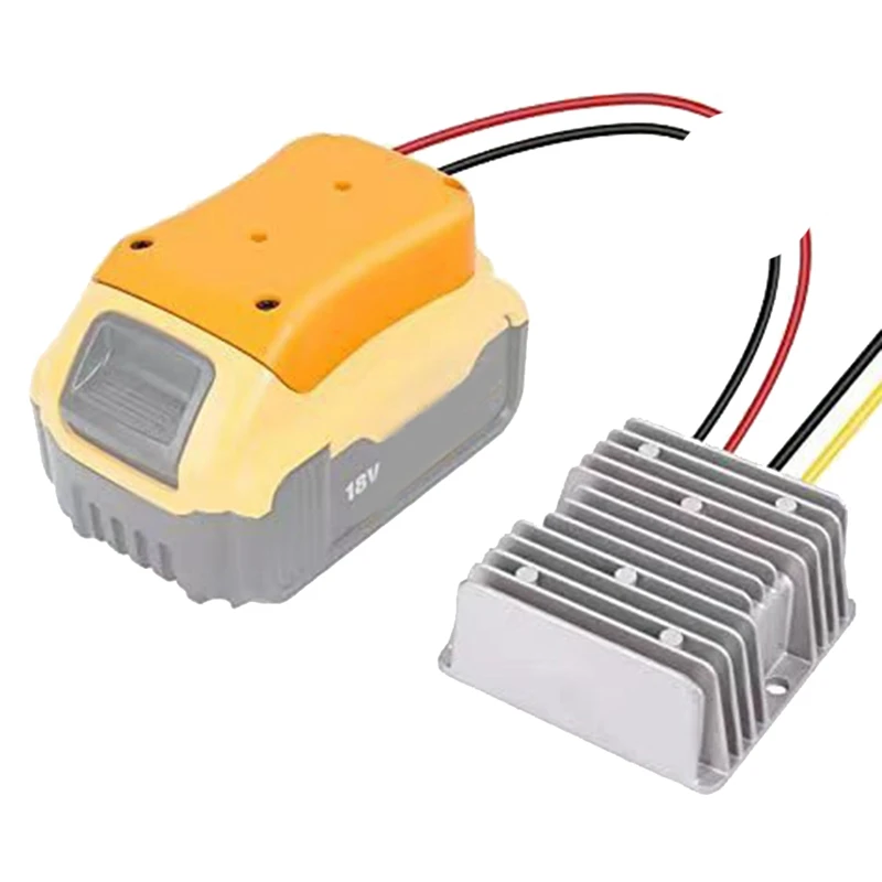 

Step Down Converter 20V To 12V Adapter Kit For Dewalt 20V Li-Ion Battery,180W Automatic Buck Boost Converter Regulator