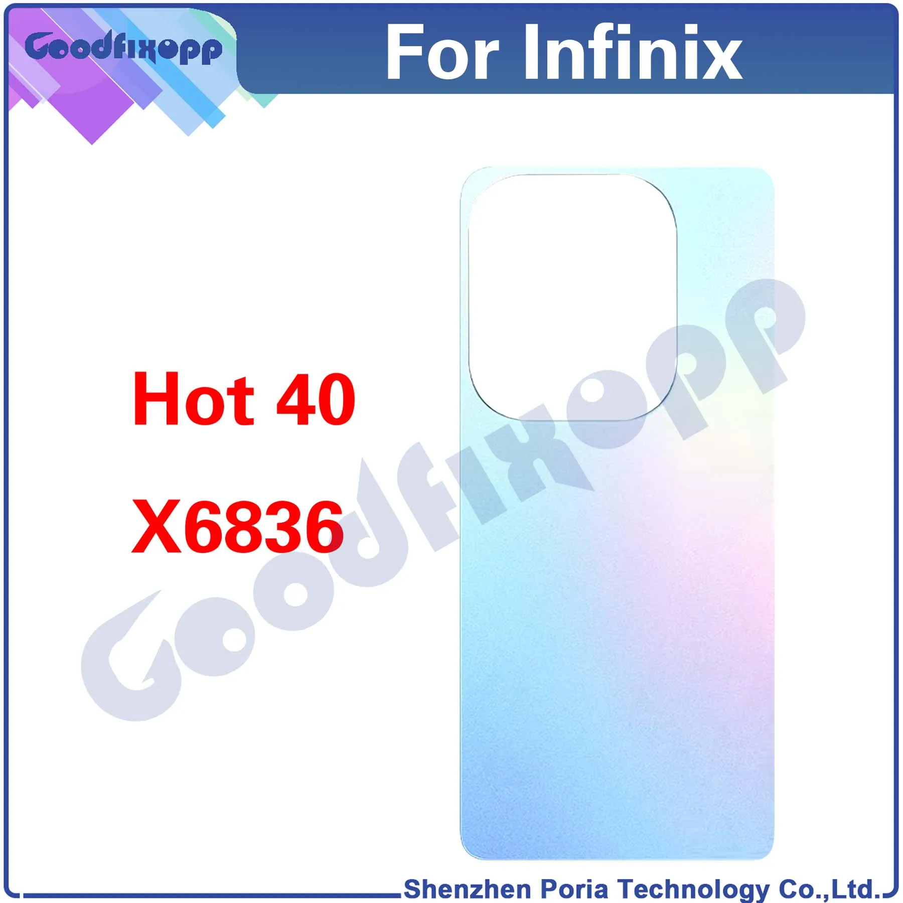 

10 шт., задняя крышка для Infinix Hot 40 X6836 Hot40