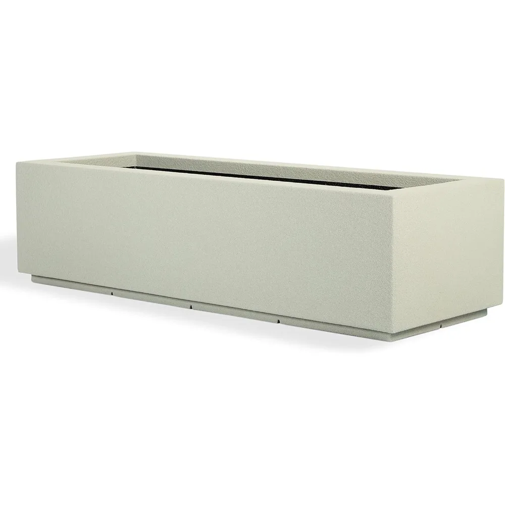 

Riviera Short Modern Outdoor/Indoor Rectangular Planter, Lightweight, Heavy Duty, Weather Resistant, Commercial