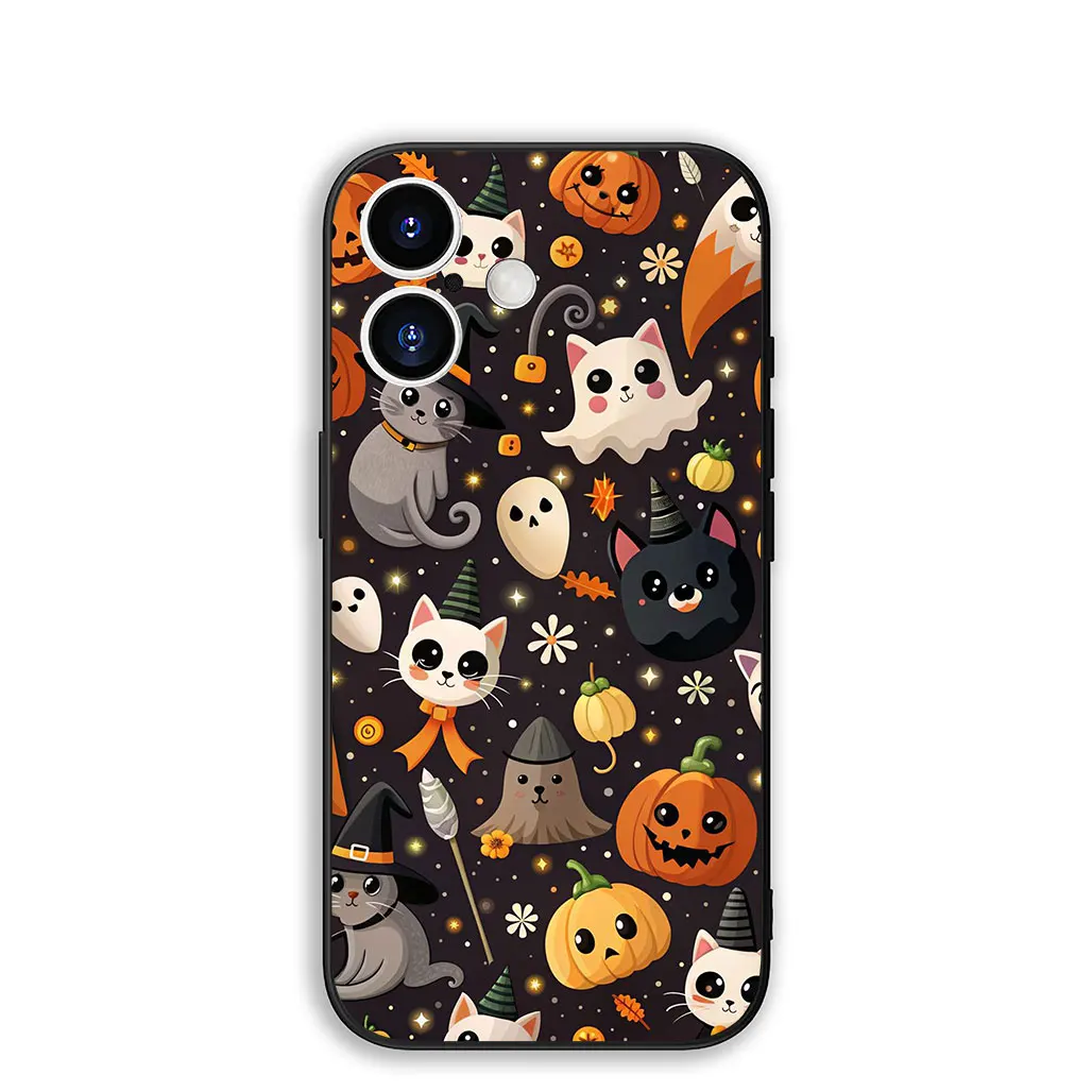 Little Ghost Halloween Pumpkin Flower Phone Case