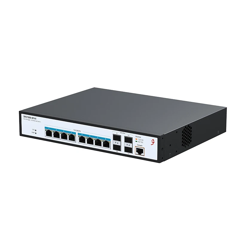 XikeStor 5G+10G 고속 이더넷 8포트 5G RJ45 & 4포트 10G SFP+ 레이어 2 기능