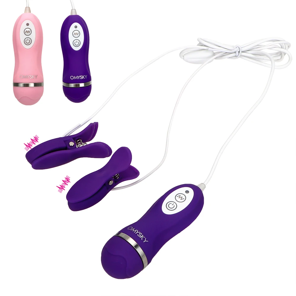 Pinces vibrantes IKOKY Vibromasseurs Sex Toys pour femmes 10 fréquences Vibromasseur pour tétons Massage des seins Étanche_voghion.com