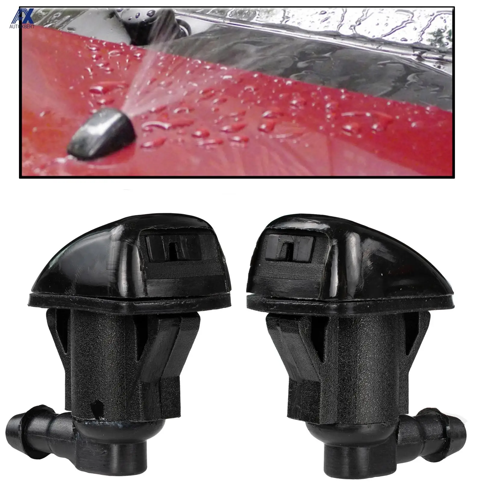 2Pcs Front Windshield Wiper Water Washer Jet Nozzle For Toyota Sienna