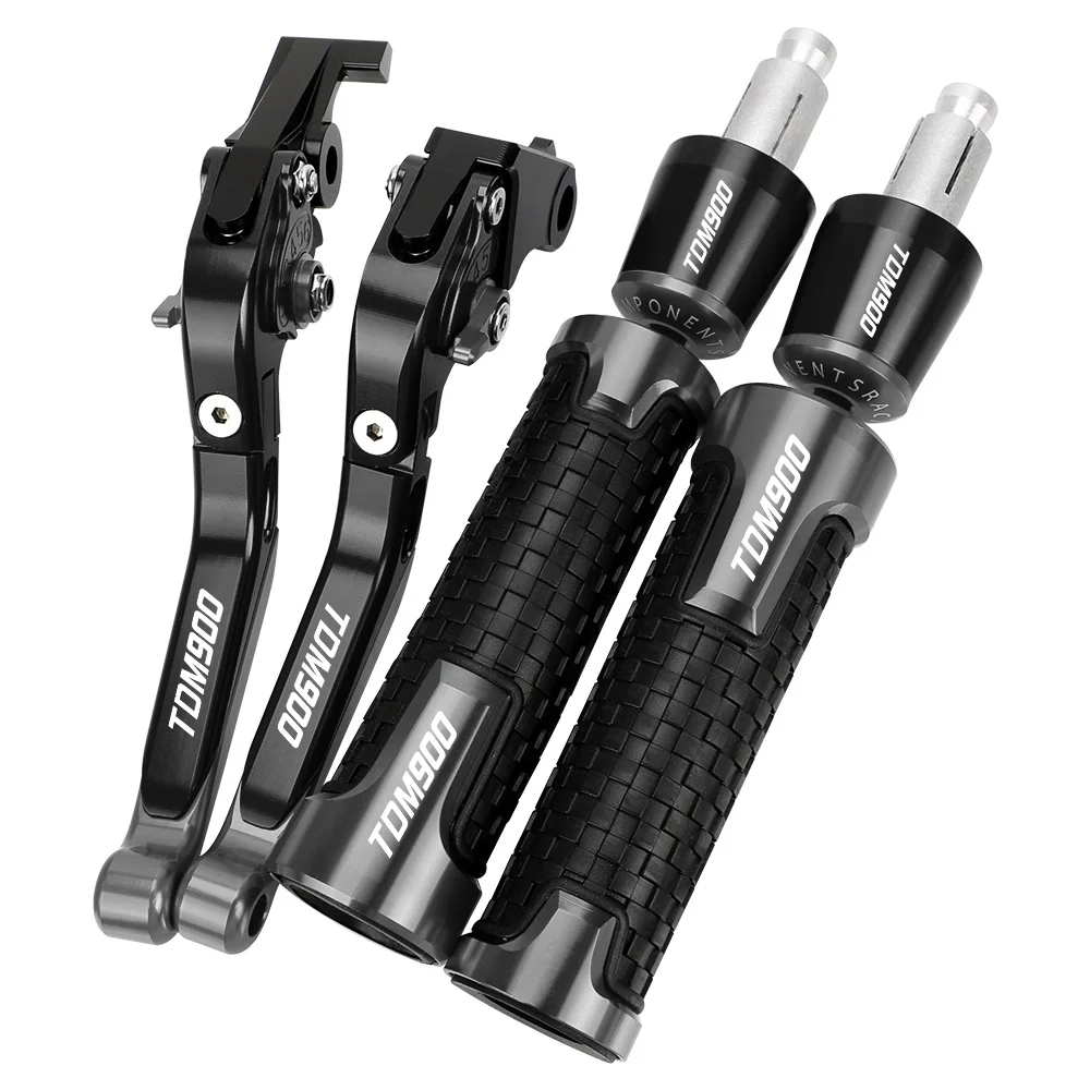 

For Yamaha TDM 900 TDM900 2004-2014 TDM900 Motorcycle Accessories CNC Brake Clutch Levers Handlebar Handle Grips Ends