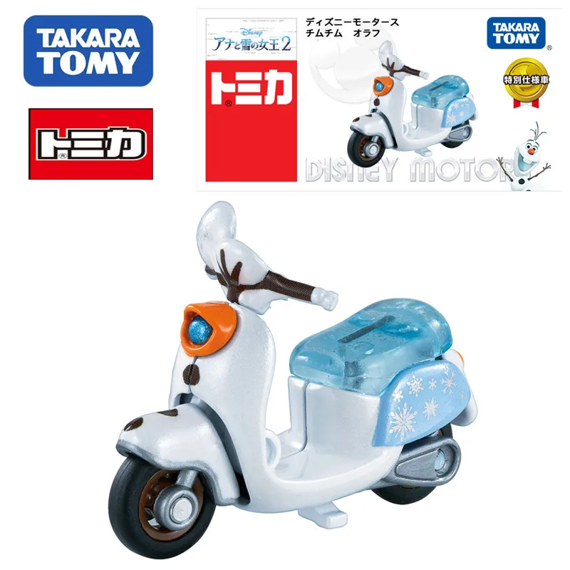 

Takara Tomy Tomica Premium Disney Frozen 2 Olaf Motorcycle Motor Vehicle Model Mini Alloy Die-cast Car Model Children's Toy Gift