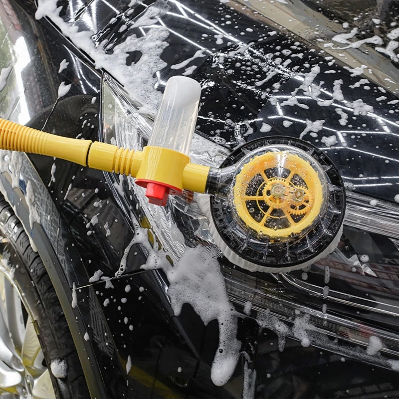 Auto Reinigung Pinsel Schaum Rotary Waschen Pinsel Kit Mikrofaser Waschen  Mopp Lange Griff Automatische Auto Waschen Pinsel Reinigung Werkzeuge -  AliExpress