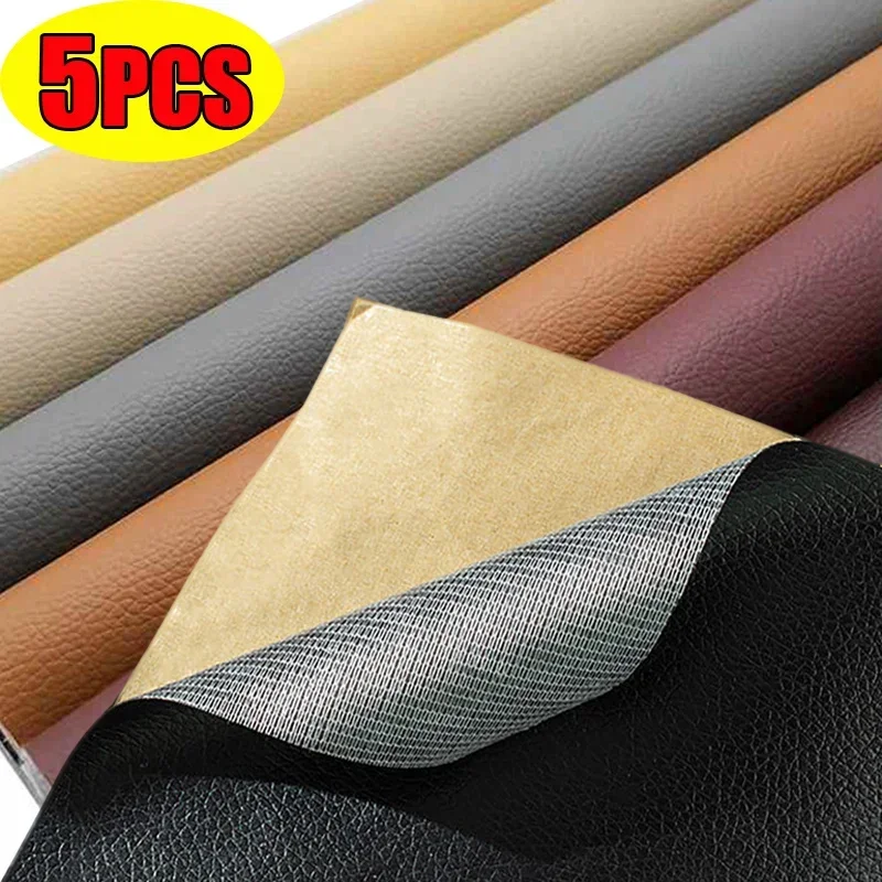 Leather Repair Patch 5/1Pcs Self Adhesive Leather Repair Patch 20x30CM Waterproof Sofa Furniture Table Chair Sticker Tape Shoe Bed Artificial Leather