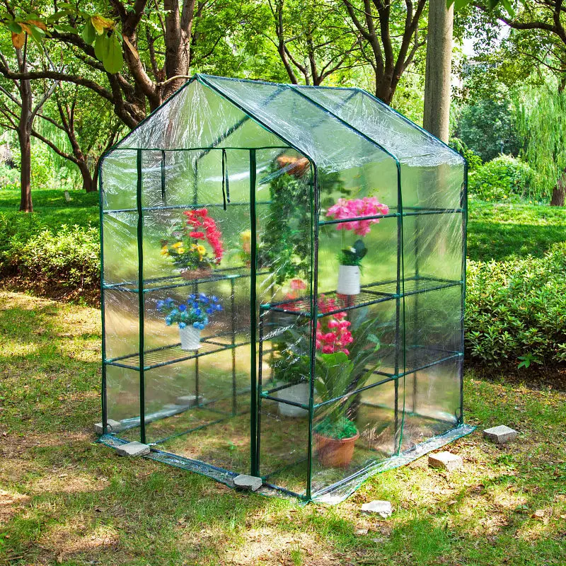 VOKANDA Solar Heat Garden Shed Vinyl House Mini Greenhouse For Outdoor  Planting Seed Vegetable Tent Cover With Frame Structure - AliExpress
