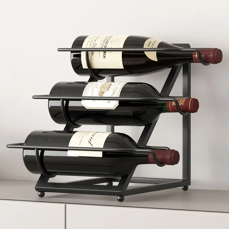 High-end Red Wine Rack, Horizontal Wine Bottle, Living Room Cabinet , Iron Display Rack, Home Cabinet Ornaments