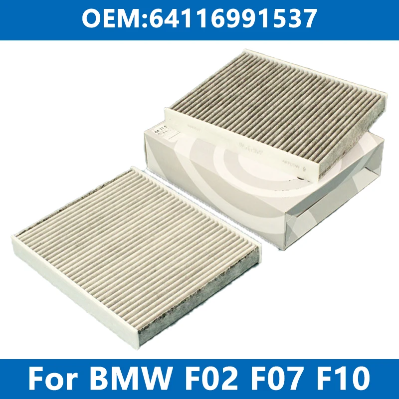 

2Pcs Car Cabin Air Filter Conditioner 64116991537 For BMW F01 F02 F06 F07 F10 F11 518d 520d 523i 525 528 530 535 640 730d 740Li