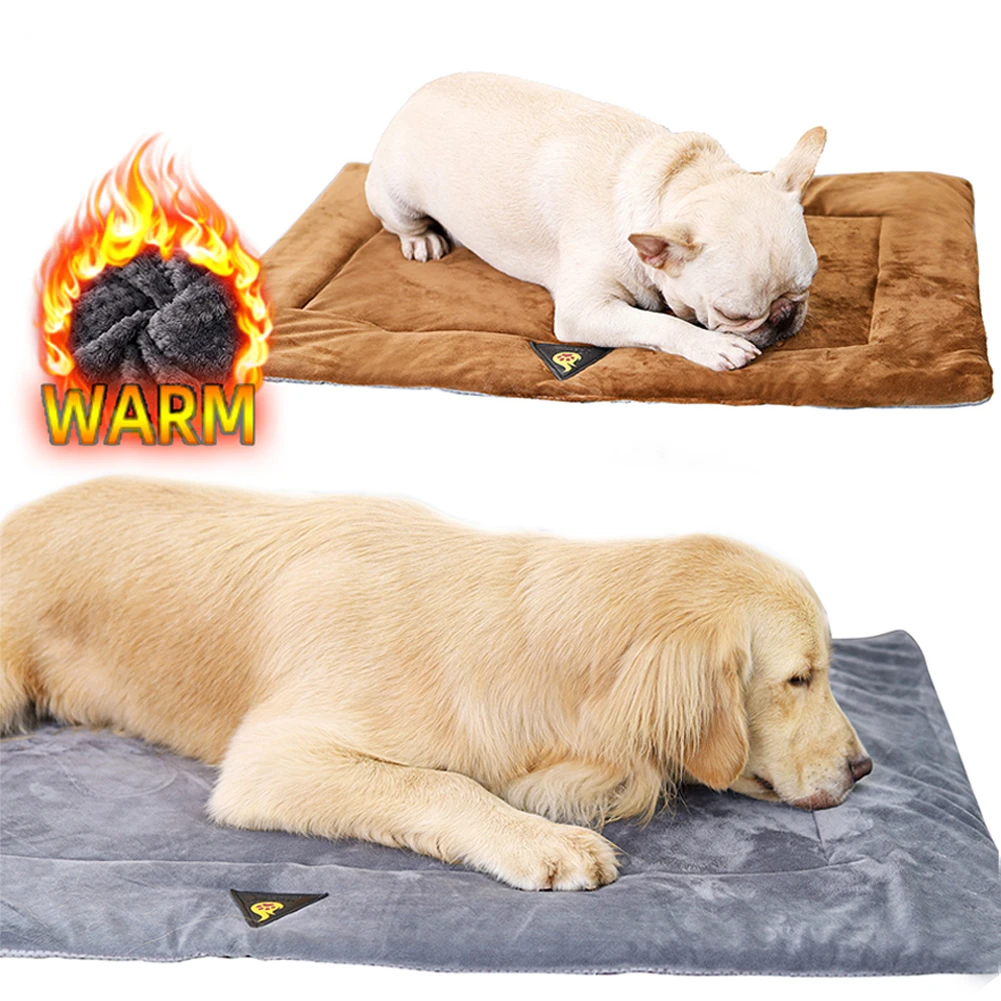 Winter Pet Dog Blanket Warm Soft Cushion Print Flannel Cotton Mattress Cats  Mat Puppy Blanket Bed Pads Dogs Pillow - AliExpress