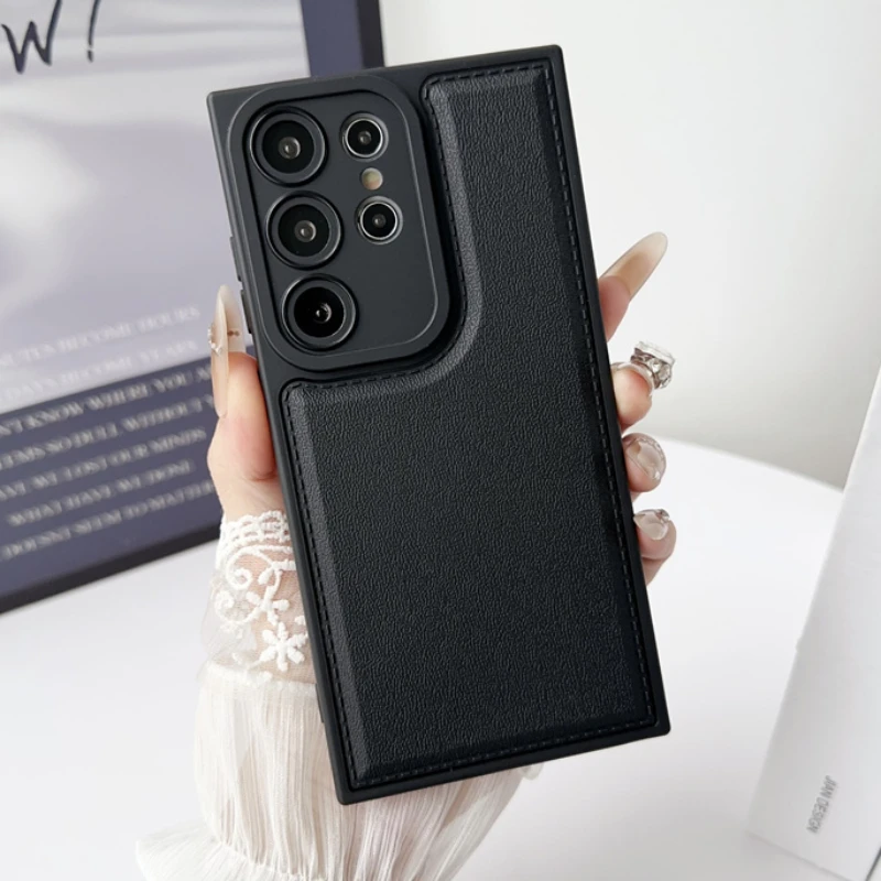 Luxe leren telefoonhoesje voor Samsung Galaxy A53 A73 A33 A23 A13 A03S A52 A12 A32 A51 A71 A52S Siliconen zachte TPU-achterkant_voghion.com