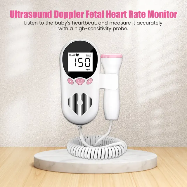 Babyphone GENERIQUE Moniteur de fréquence cardiaque fœtale à ultrasons  doppler détecteur de rythme cardiaque prénatal pour bébé portable