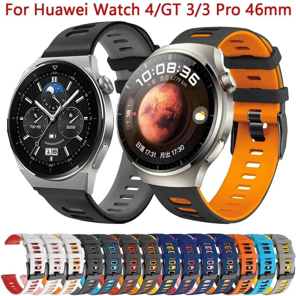 화웨이 워치 GT3 GT2 프로용 팔찌 밴드, SE 스마트워치 스트랩, 화웨이 GT 4, 3, 2 프로용, 46mm 실리콘 시계 밴드, 한국, 22mm