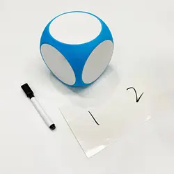 Customizable Reusable Dice Set for Classroom and Interactive Games (Blue)