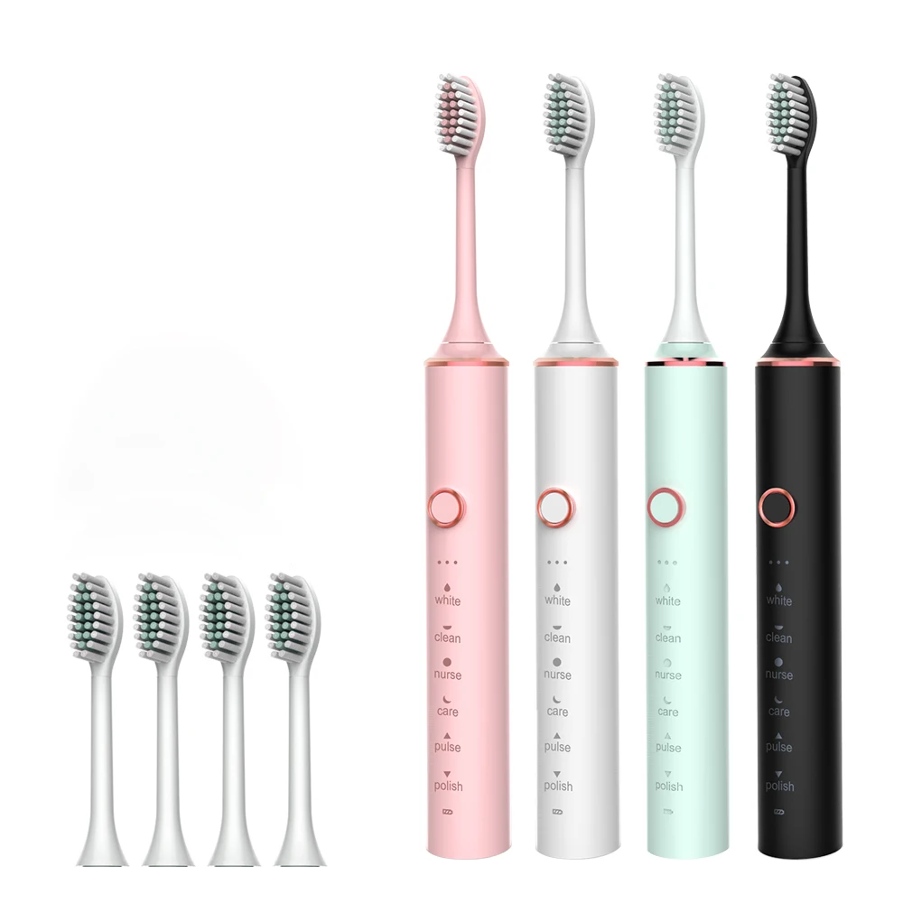 Electric Toothbrush GeZhou Rechargeable Sonic Electric Toothbrush IPX7 Waterproof Toothbrush for children 18 Mode Travel 16 Brush Heads