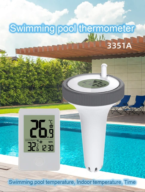 Thermomètre numérique flottant pour piscine, thermomètres d'extérieur,  utilisé pour les salles de bains, les aquariums et les éviers - AliExpress