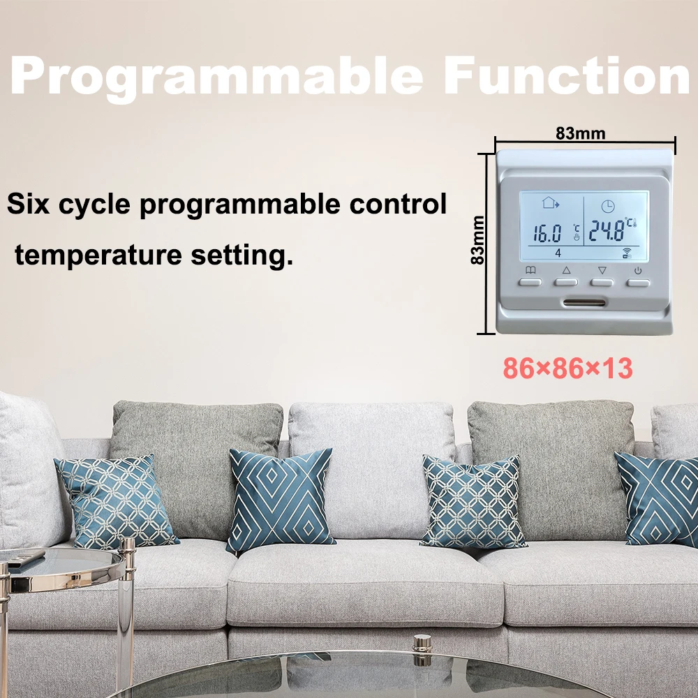 Electric Underfloor Heating Electric Thermostat Best price M6.716 220V Colorful LCD Screen Programmable Temperature Controller Electric Underfloor Heating Room Thermostat