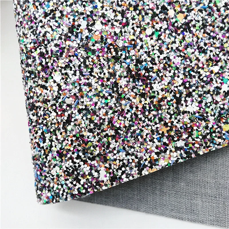 School Bags Books Custom Synthetic Leather Sheets Smooth Glitter Leather Flowers Printed Faux Leather For Bows DIY 21x29CM Q1240