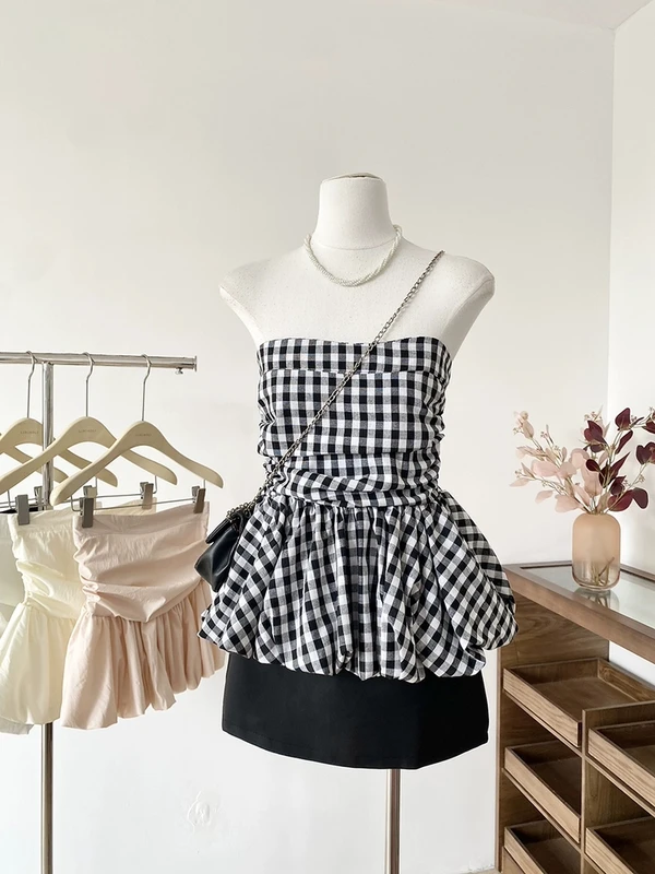 Ruffle Peplum Tube Cami : Waist-Cinching S...