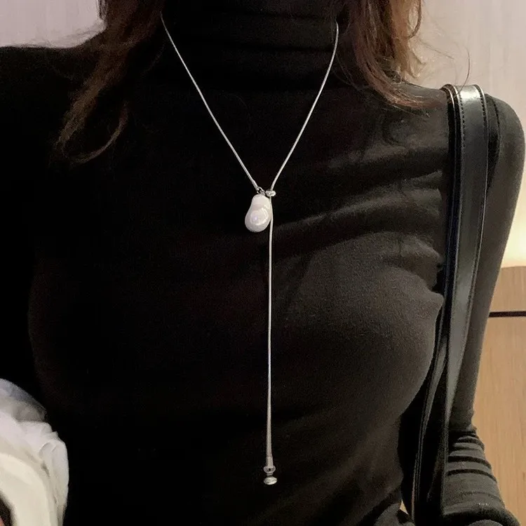 Rylee Long With Baroque Pearls Necklace 5