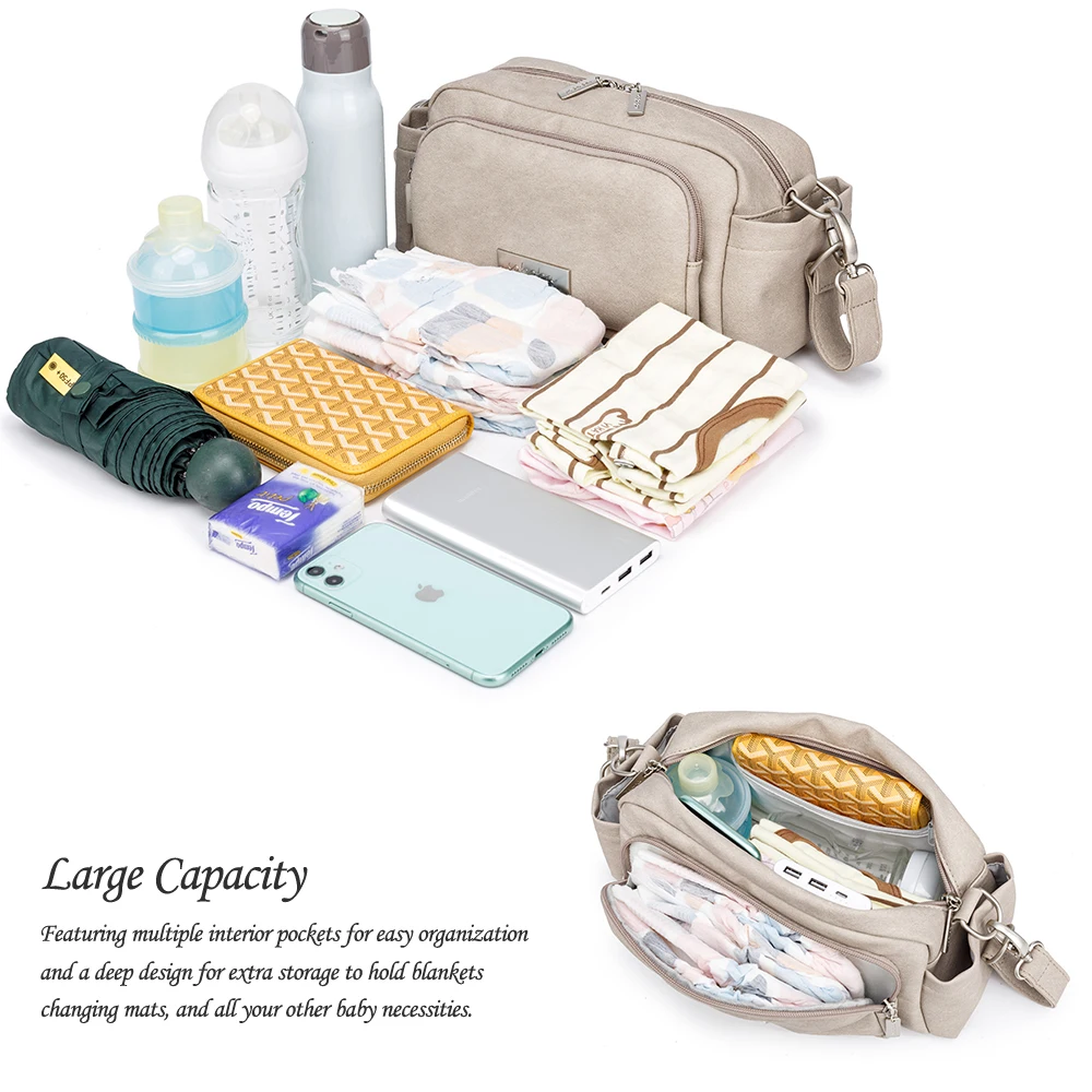 Soboba Stroller Bag for Baby Multi-function Nappy Changing Bags Adjustable Shoulder Strap Large Capacity for Baby Essentials 3