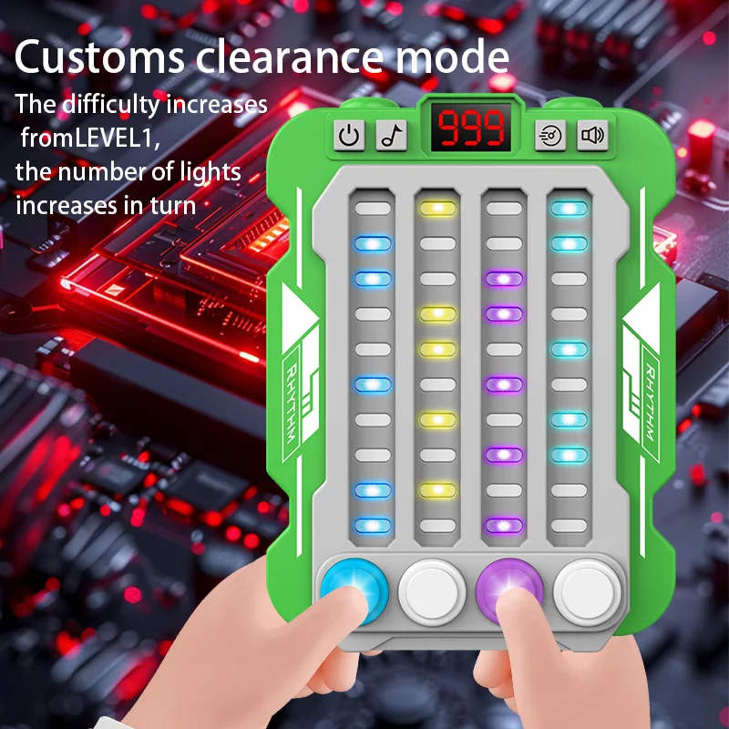 Christmas Gift Musical Rhythm Electronic Board Game Kids Toys Lighting Music Quick Push Button Table Game Machine Montessori Toy 4