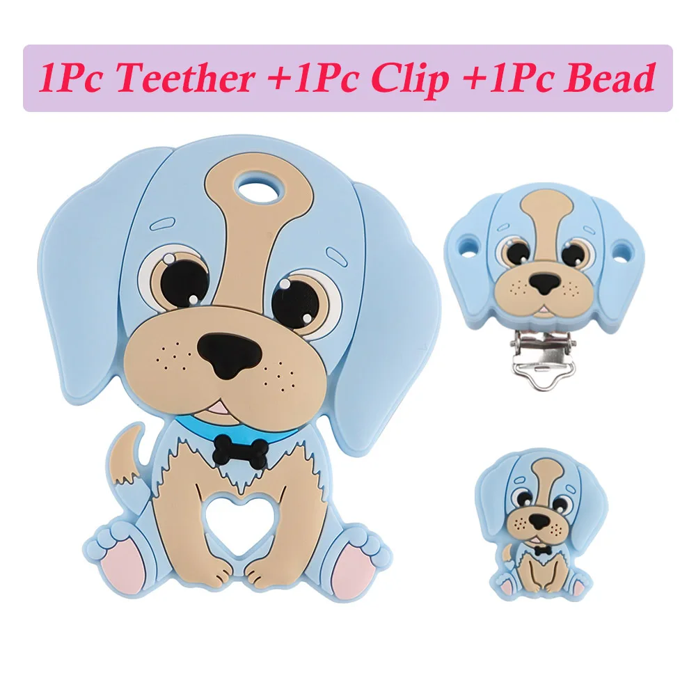 Kovict New Dog Baby Silicone Beads Teether Clips Cartoon Animals Teeth Care Pendants DIY Pacifier Chain Accessories Baby Toys 23 S0fc0bc7d7e25468aaa65b0bc177abd20c