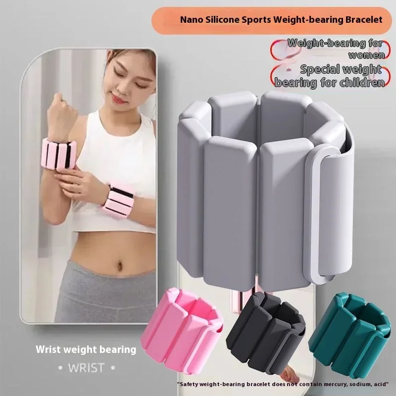 A Pair Sports Weight-bearing Bracelets Adjustable Wearable Wrist & Ankle Silicone Weights Bracelets for Running Training Fitness 3