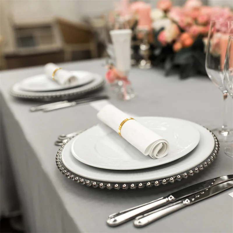 Goldene Serviettenringe, einfacher Serviettenhalter für Hochzeit, Party, Bankett, Verzierung, Geburtstag, Party, Tischdekoration, Hochzeitsgeschenke – Detail 7