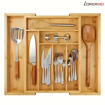 Expandable Bamboo Drawer Organizer 1