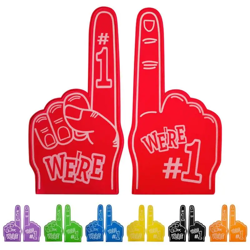 Finger Foams Sports Cheerleading Party Hand Props 1 Noise Makers Props Giant Hands Sports Favors Cheering Palm Party Foam Finger Props