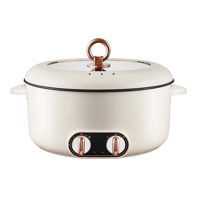 220V Electric Hot Pot Multicooker Household Non-stick Cooking Machine Frying Pan Pot 5L Double-flavor Hot Pot 3L Single Pot 6