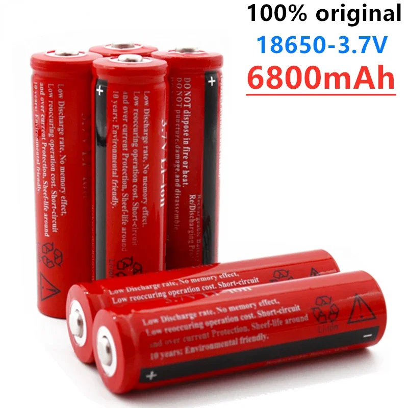 2024 Nuova Batteria Al Litio 18650 3.7 V Volt 6800Mah 18650 Batteria Agli Ioni Di Litio Batterie Al Litio Per Torcia Power Bank Ecc.