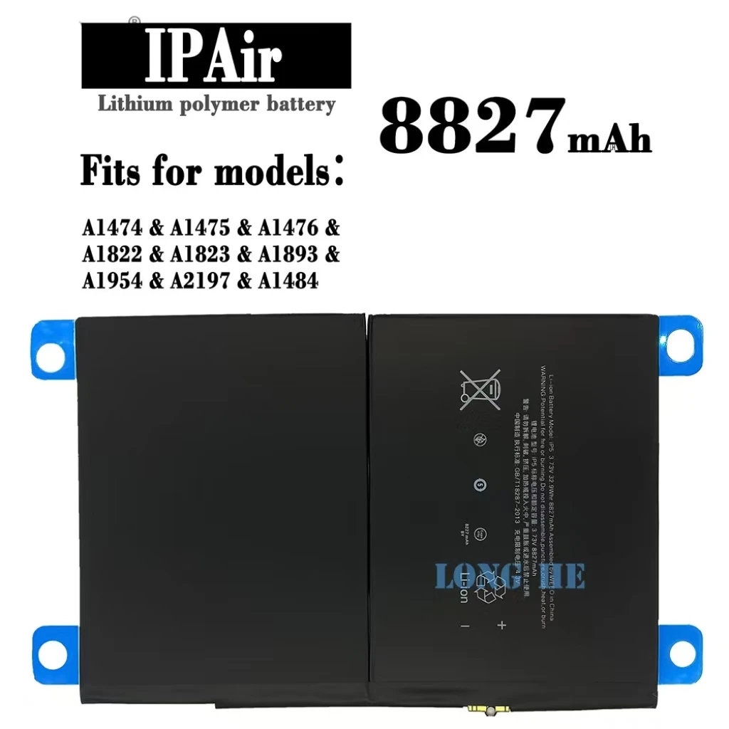 For iPhone IPAD 5/AIR A1474 A1475 A1476 A1822 Tablet Battery rechargeable battery